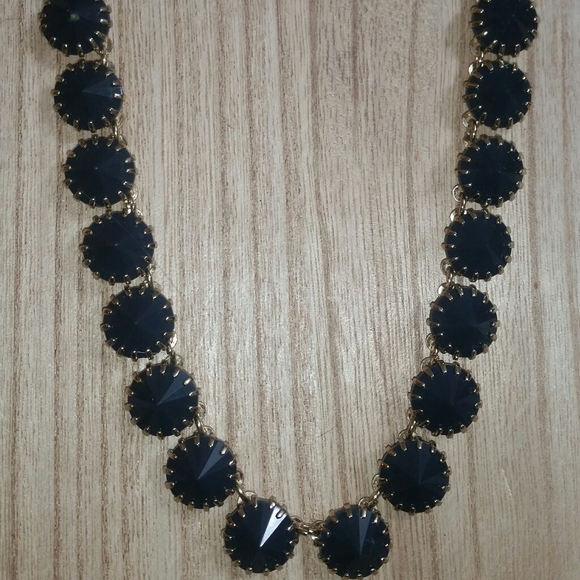 J. Crew Gold/Midnight Blue 'Venus Flytrap' Necklac - Picture 3 of 8